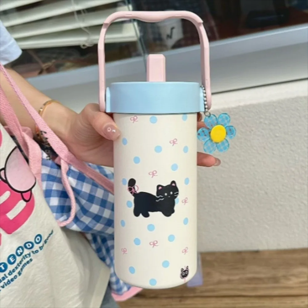 Stainless Steel Portable Insulated Cup Water Cup 600ml Sport Thermal Water Bottle Handle Fall-resistant Cute Cat Thermos Mug
Stainless Steel Portable Insulated Cup Water Cup 600ml Sport Thermal Water Bottle Handle Fall-resistant Cute Cat Thermos Mug
