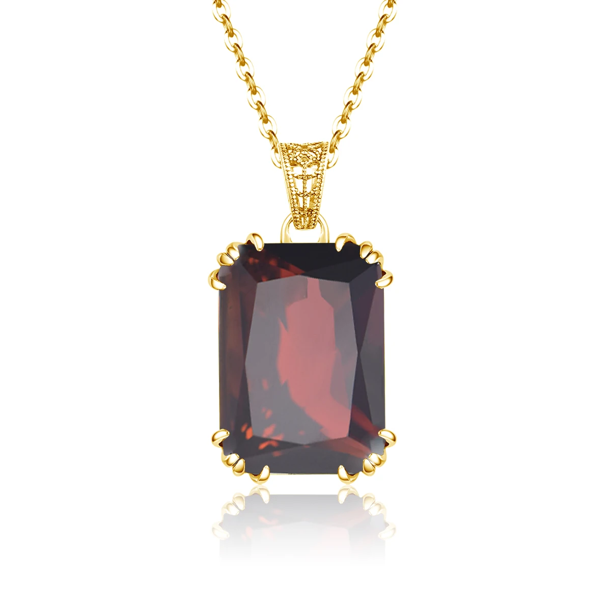 Szjinao Rectangle Garnet Necklace Pendant 13*18mm Stone Solid Sterling Silver 925 18K Gold Plated Wedding Party Jewelry Women
Szjinao Rectangle Garnet Necklace Pendant 13*18mm Stone Solid Sterling Silver 925 18K Gold Plated Wedding Party Jewelry Women
