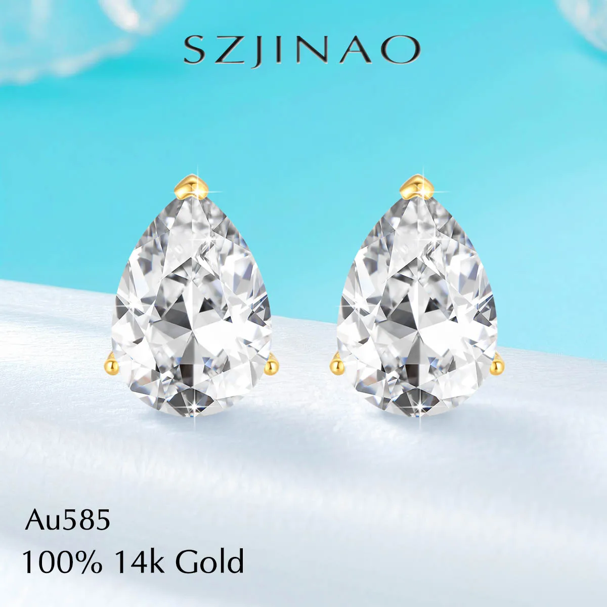 Серьги-гвоздики с муассанитом грушевидной огранки, цвет D, VVS1, серьги из 100% 14-каратного золота с бриллиантами, ювелирные украшения для женщин, помолвочные свадебные подарки
Серьги-гвоздики с муассанитом грушевидной огранки, цвет D, VVS1, серьги из 100% 14-каратного золота с бриллиантами, ювелирные украшения для женщин, помолвочные свадебные подарки
