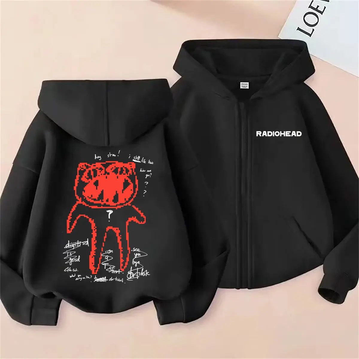 Hot Sale Rock Band Radiohead Kid A Zipper Hoodie Men Women Retro Hip Hop Oversized Streetwear Men's Gothic Casual Zip Up Hoodies
Hot Sale Rock Band Radiohead Kid A Zipper Hoodie Men Women Retro Hip Hop Oversized Streetwear Men's Gothic Casual Zip Up Hoodies