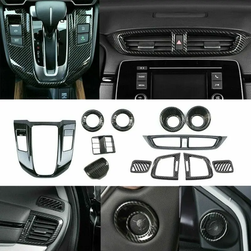 12X Interior Decoration Trim Cover For Honda CRV CR-V 2017-2022 ABS Carbon Fiber
12X Interior Decoration Trim Cover For Honda CRV CR-V 2017-2022 ABS Carbon Fiber