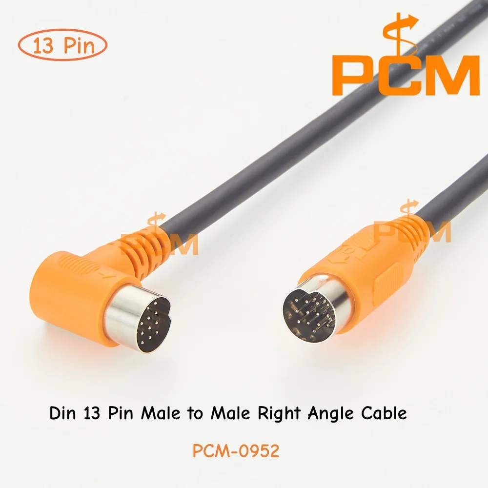 DIN 13 Pin Male to Male Straight to Right Angle MIDI Cable Data Cable for Industrial Audio Communication Equipment
DIN 13 Pin Male to Male Straight to Right Angle MIDI Cable Data Cable for Industrial Audio Communication Equipment