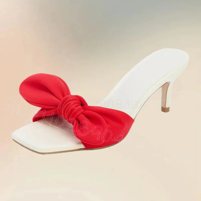 Red Suede Bow Knot White Open Toe Slippers Slip On Women Shoes Thin High Heels New Party Banquet Dating 2026 Zapatos Para Mujere
Red Suede Bow Knot White Open Toe Slippers Slip On Women Shoes Thin High Heels New Party Banquet Dating 2026 Zapatos Para Mujere