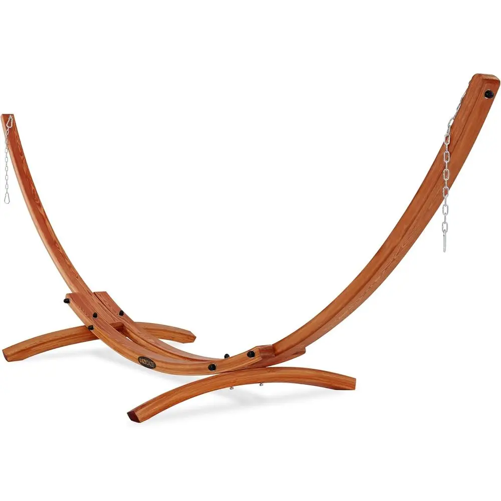 2-Person Hard Pine Outdoor Hammock Stand with Carabiners, Chains, for Patio, Garden, Poolside - 500lb Capacity, Natural
2-Person Hard Pine Outdoor Hammock Stand with Carabiners, Chains, for Patio, Garden, Poolside - 500lb Capacity, Natural