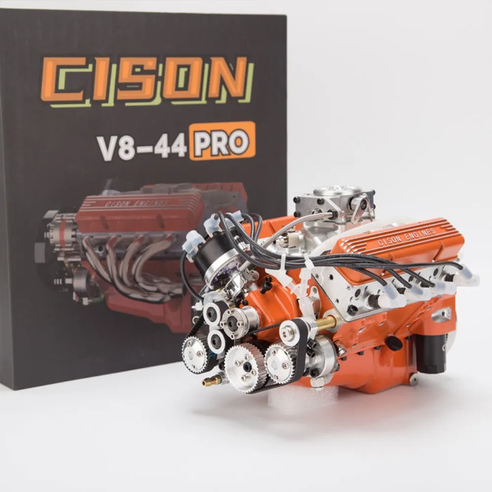 CISON V8 Engine 44CC 1/6 Scale Small Block Water Cooled Four Stroke Eight Cylinder Internal Combustion V8 Engine Model Kit
CISON V8 Engine 44CC 1/6 Scale Small Block Water Cooled Four Stroke Eight Cylinder Internal Combustion V8 Engine Model Kit