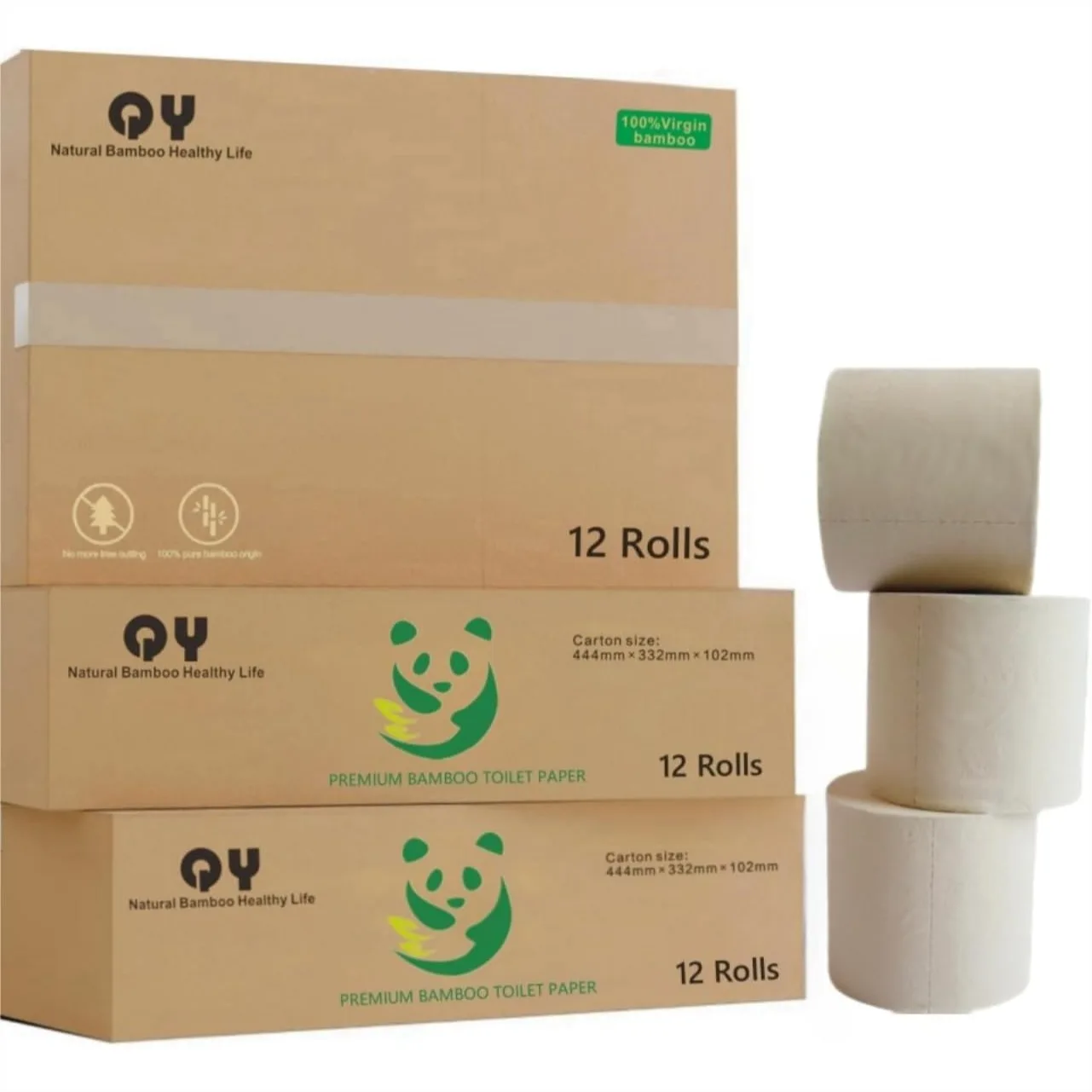 Bamboo Toilet Paper 12 Mega Rolls, 3 Ply, Septic Safe, Plastic-Free, Unbleached Brown, Soft and Absorbent Bathroom Tissue
Bamboo Toilet Paper 12 Mega Rolls, 3 Ply, Septic Safe, Plastic-Free, Unbleached Brown, Soft and Absorbent Bathroom Tissue