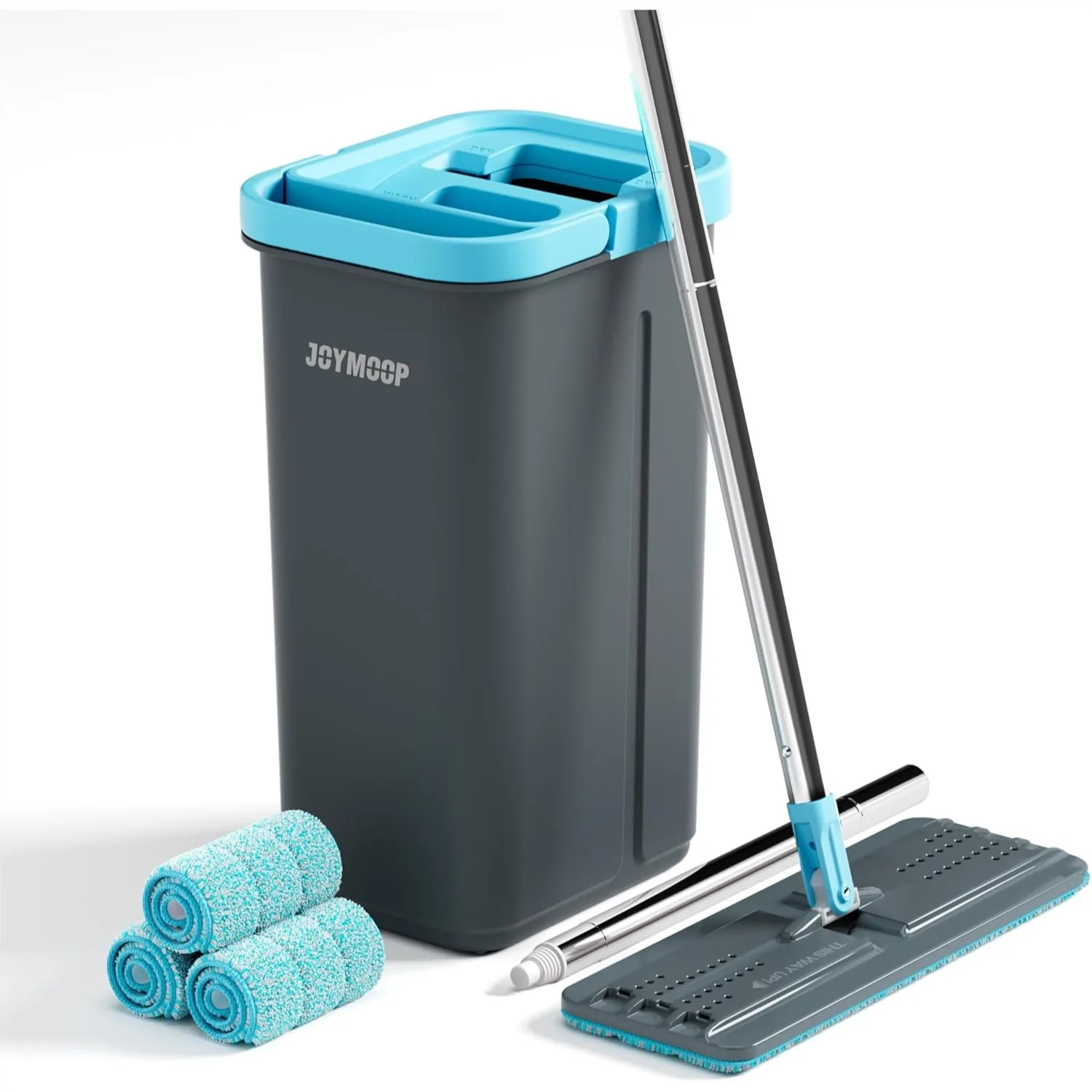 Mop and Bucket Set with Wringer, 3 Reusable Microfiber Pads, Hands-Free Flat Mop for Floor and Wall Cleaning, Adjustable Handle
Mop and Bucket Set with Wringer, 3 Reusable Microfiber Pads, Hands-Free Flat Mop for Floor and Wall Cleaning, Adjustable Handle