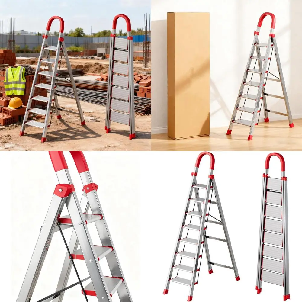 8 Step Ladder,Portable Step Tool 330lb Load,Folding Anti-Slip Step Ladder with Anti-Slip Widen Pedals,Handrail, Carbon Steel Ste
8 Step Ladder,Portable Step Tool 330lb Load,Folding Anti-Slip Step Ladder with Anti-Slip Widen Pedals,Handrail, Carbon Steel Ste