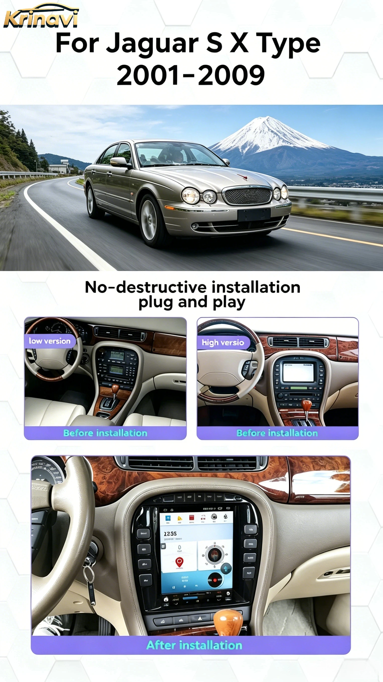 9.7 Inch Auto Android 14 For Jaguar XJ X-TYPE S-TYPE 2004-2011 Car Radio Stereo Multimedia Player GPS Navigation Video 4G
9.7 Inch Auto Android 14 For Jaguar XJ X-TYPE S-TYPE 2004-2011 Car Radio Stereo Multimedia Player GPS Navigation Video 4G
