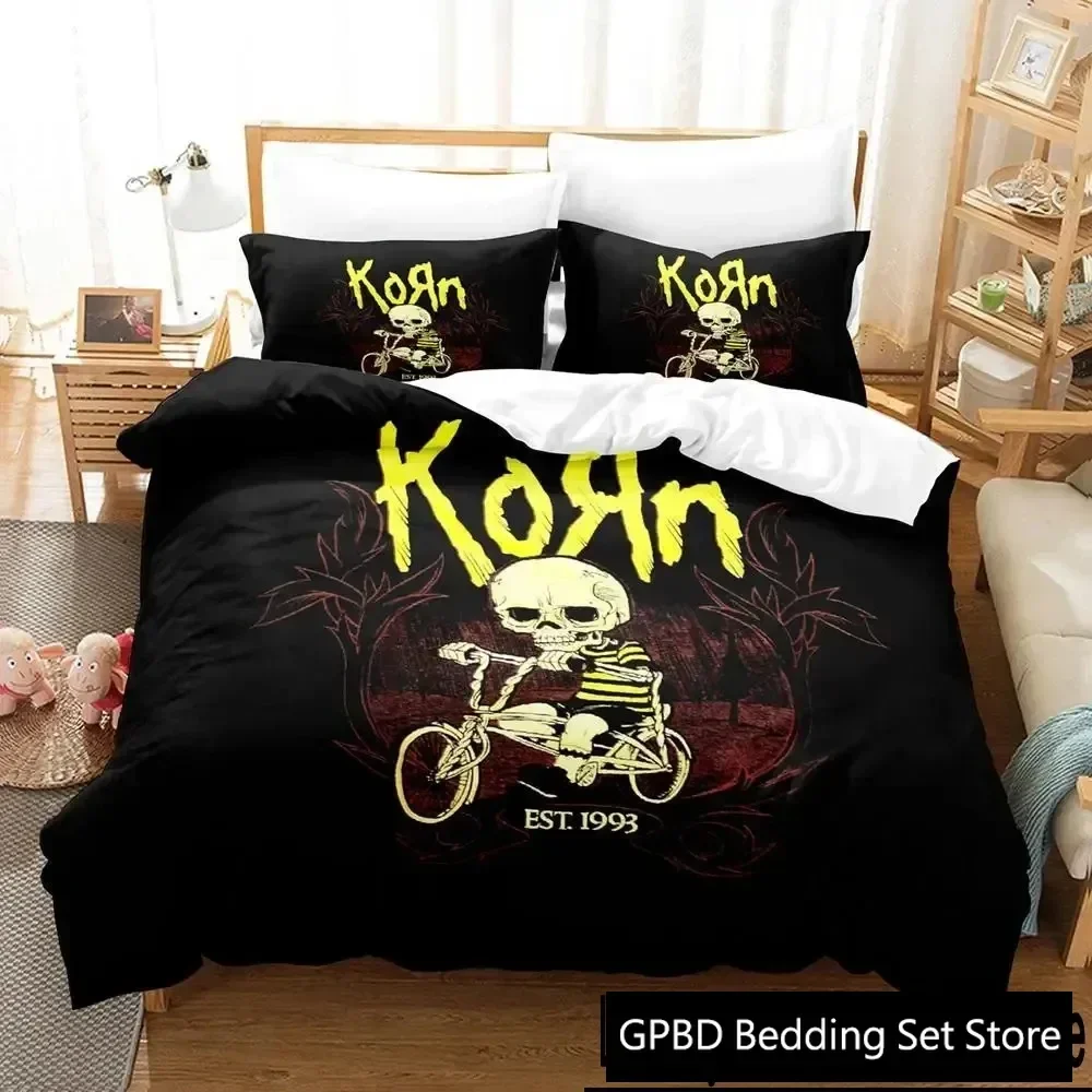 3D Print Korn Rock Bedding Set Duvet Cover Bed Set Quilt Cover Pillowcase Comforter king Queen Size Boys Adult Bedding Set
3D Print Korn Rock Bedding Set Duvet Cover Bed Set Quilt Cover Pillowcase Comforter king Queen Size Boys Adult Bedding Set