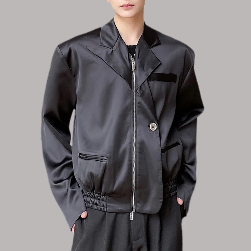 Men Short Jacket Zipper Solid Color Lapel Long Sleeve Pilot Suit Jackets Streetwear Trendy Casual Outerwear M-XL
Men Short Jacket Zipper Solid Color Lapel Long Sleeve Pilot Suit Jackets Streetwear Trendy Casual Outerwear M-XL