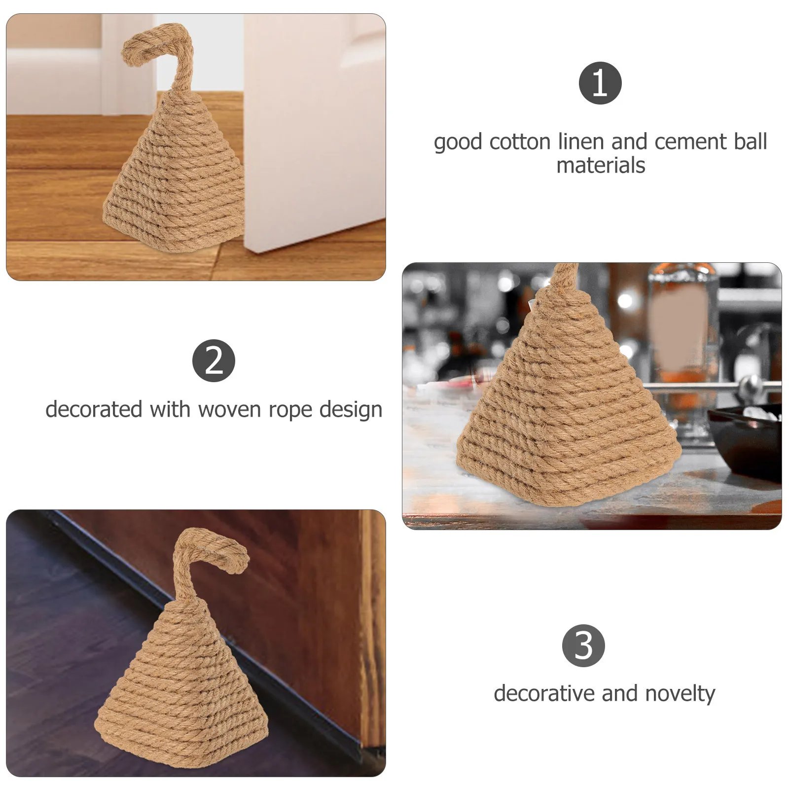 Heavy Stopper For Bedroom Multi-Use Cotton Linen Rope Doorstop Decorative Household Stop Wall Protector Anti-Collision Ball
Heavy Stopper For Bedroom Multi-Use Cotton Linen Rope Doorstop Decorative Household Stop Wall Protector Anti-Collision Ball