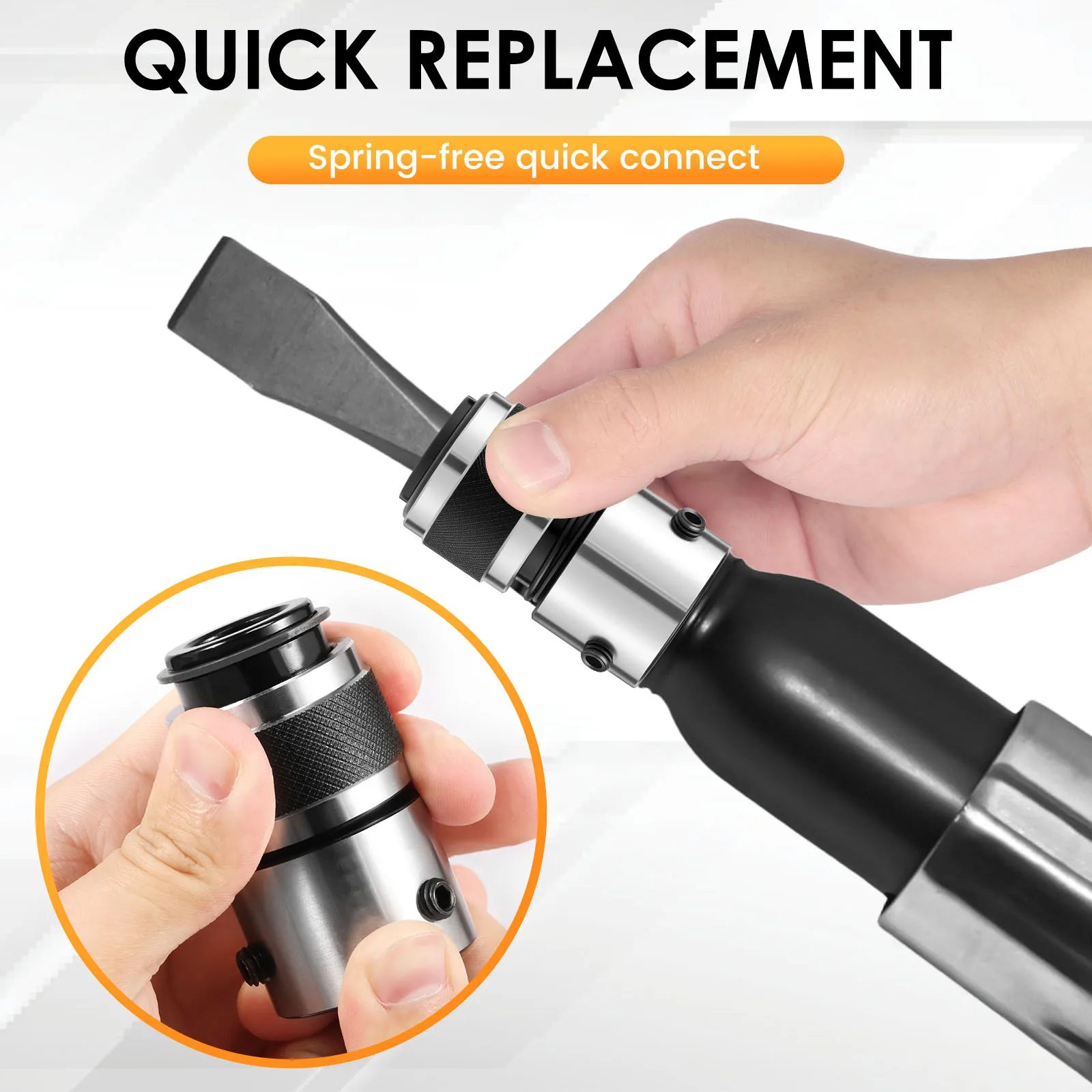Quick Change Chisel Retainer for 150 190 250 Air Hammer Quick Change Retainer Fits Most Air Shovels Hammers Easy to Install
Quick Change Chisel Retainer for 150 190 250 Air Hammer Quick Change Retainer Fits Most Air Shovels Hammers Easy to Install