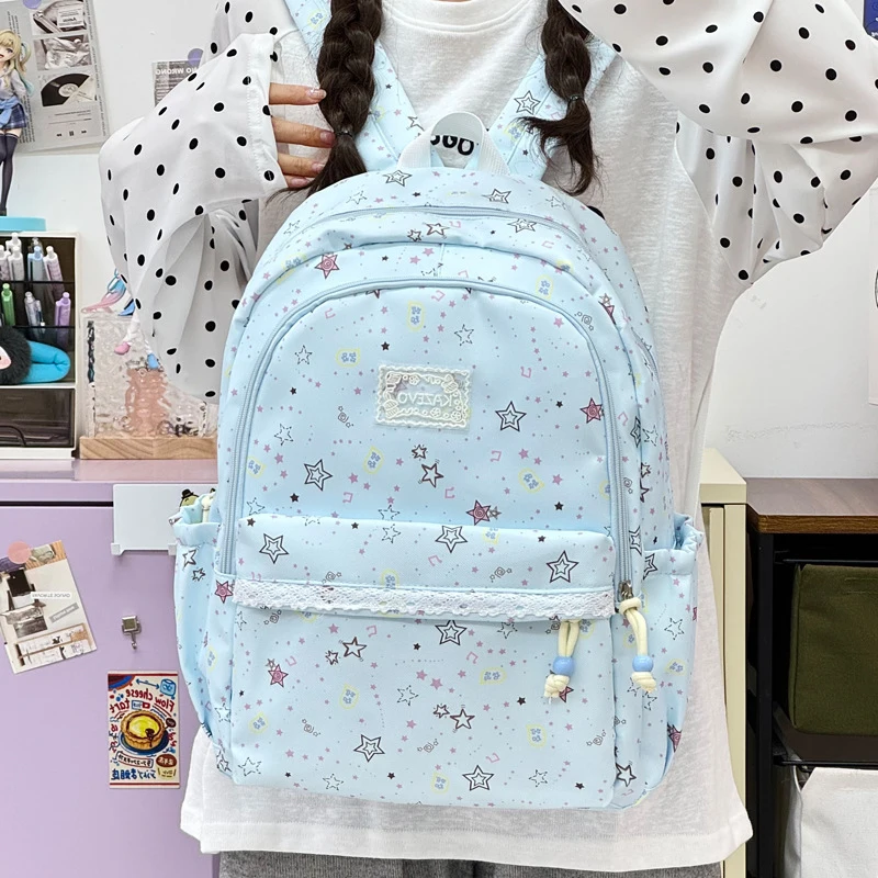 Japanese Style INS Mori Girlish Backpack Star Design College High School Student Schoolbag Travel Rucksack for Teenagers
Japanese Style INS Mori Girlish Backpack Star Design College High School Student Schoolbag Travel Rucksack for Teenagers