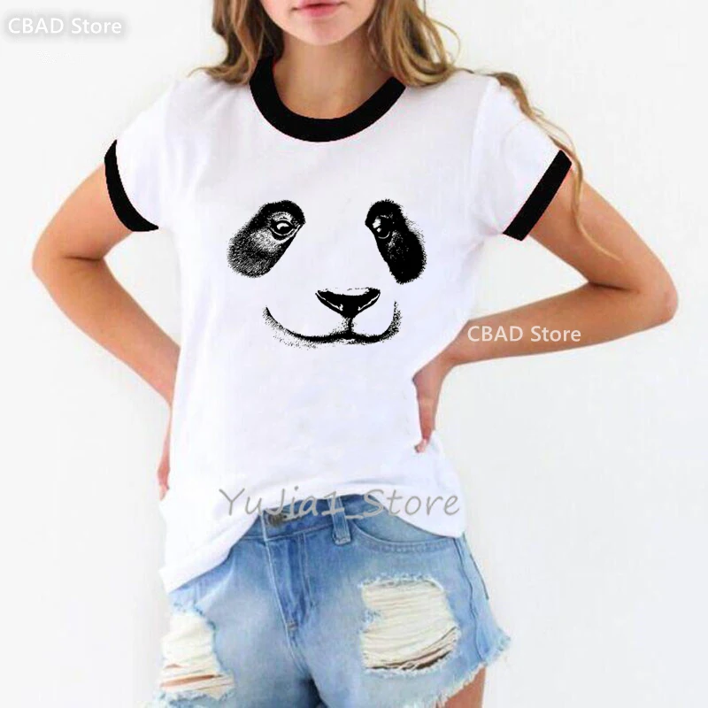 Funny Panda Animal Print Tshirt Women'S Clothing Harajuku Kawaii T Shirt Femme White Short Sleeve Female T-Shirt Streetwear
Funny Panda Animal Print Tshirt Women'S Clothing Harajuku Kawaii T Shirt Femme White Short Sleeve Female T-Shirt Streetwear