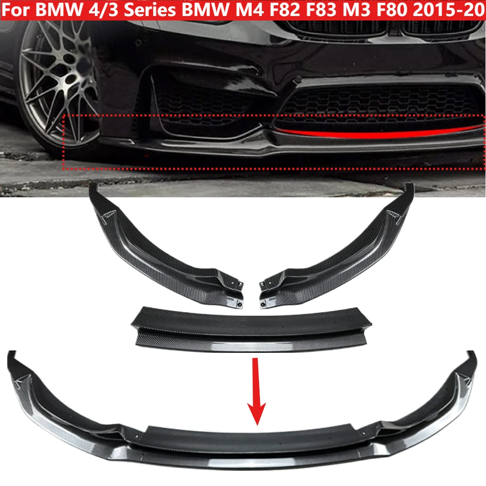 3Pcs/Set Front Bumper Lip Splitter Diffuser Spoiler For BMW M3 F80 M4 F82 F83 2015-2020
3Pcs/Set Front Bumper Lip Splitter Diffuser Spoiler For BMW M3 F80 M4 F82 F83 2015-2020
