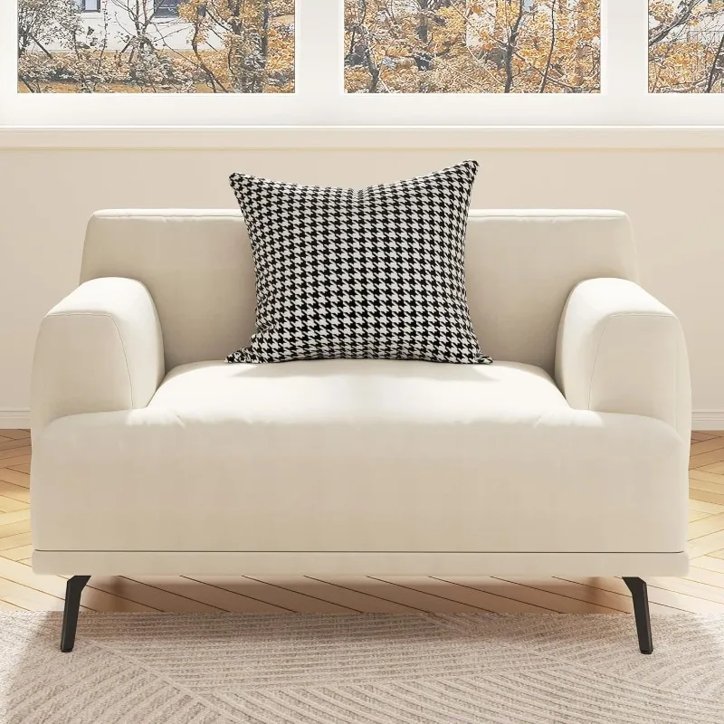 1-местный диван для гостиной — современный модульный диван для отдыха с деревянным каркасом и металлическими ножками, мягкая хлопково-льняная ткань, легко установить
1-местный диван для гостиной — современный модульный диван для отдыха с деревянным каркасом и металлическими ножками, мягкая хлопково-льняная ткань, легко установить