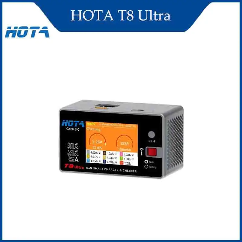 HOTA T8 Ultra Gallium Nitride AC/DC8S Smart Charger Accessories RC
HOTA T8 Ultra Gallium Nitride AC/DC8S Smart Charger Accessories RC