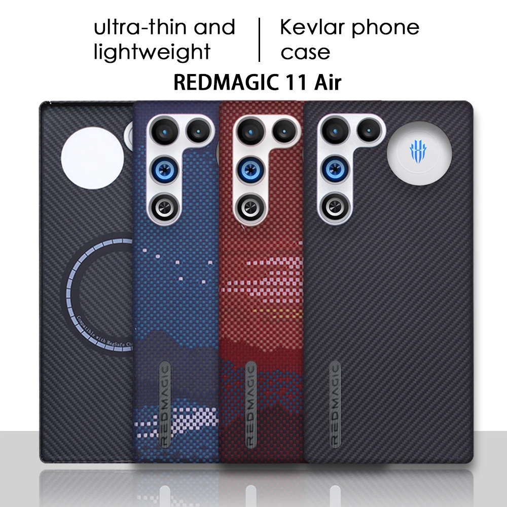 Premium 100% Genuine 600D Kevlar aramid fiber phone Case For ZTE nubia RedMagic 11 Air NX799J Magnetic charging back Cover
Premium 100% Genuine 600D Kevlar aramid fiber phone Case For ZTE nubia RedMagic 11 Air NX799J Magnetic charging back Cover