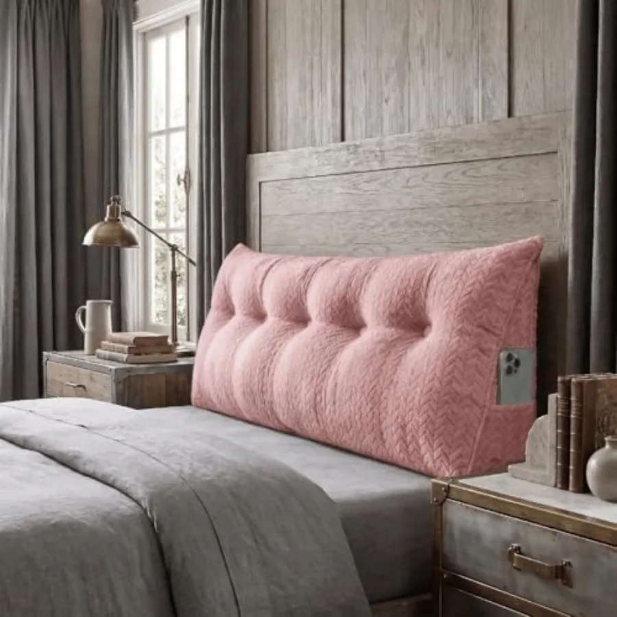 Headboard Pillow Queen Size Reading Pillow for Bed Leaf Pattern Wedge Pillow Tufted Backrest Support Headboard Substitute Pink
Headboard Pillow Queen Size Reading Pillow for Bed Leaf Pattern Wedge Pillow Tufted Backrest Support Headboard Substitute Pink