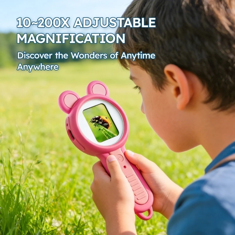 2 Inch Screen Kids Digital Microscope with Adjustable 20-200X Magnification for Science Exploration & Learning Gift M4YD
2 Inch Screen Kids Digital Microscope with Adjustable 20-200X Magnification for Science Exploration & Learning Gift M4YD