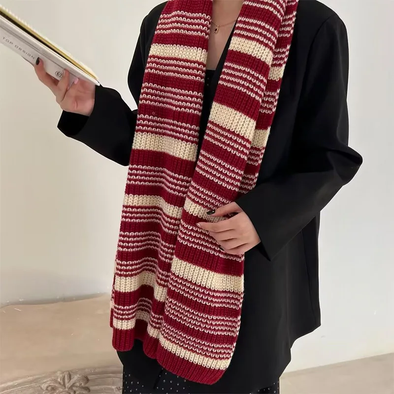 Double Color Striped Knitted Scarves Retro Classic Bufanda Women Scarf Pashmina Foulard Female Winter Warm Wool Shawl
Double Color Striped Knitted Scarves Retro Classic Bufanda Women Scarf Pashmina Foulard Female Winter Warm Wool Shawl