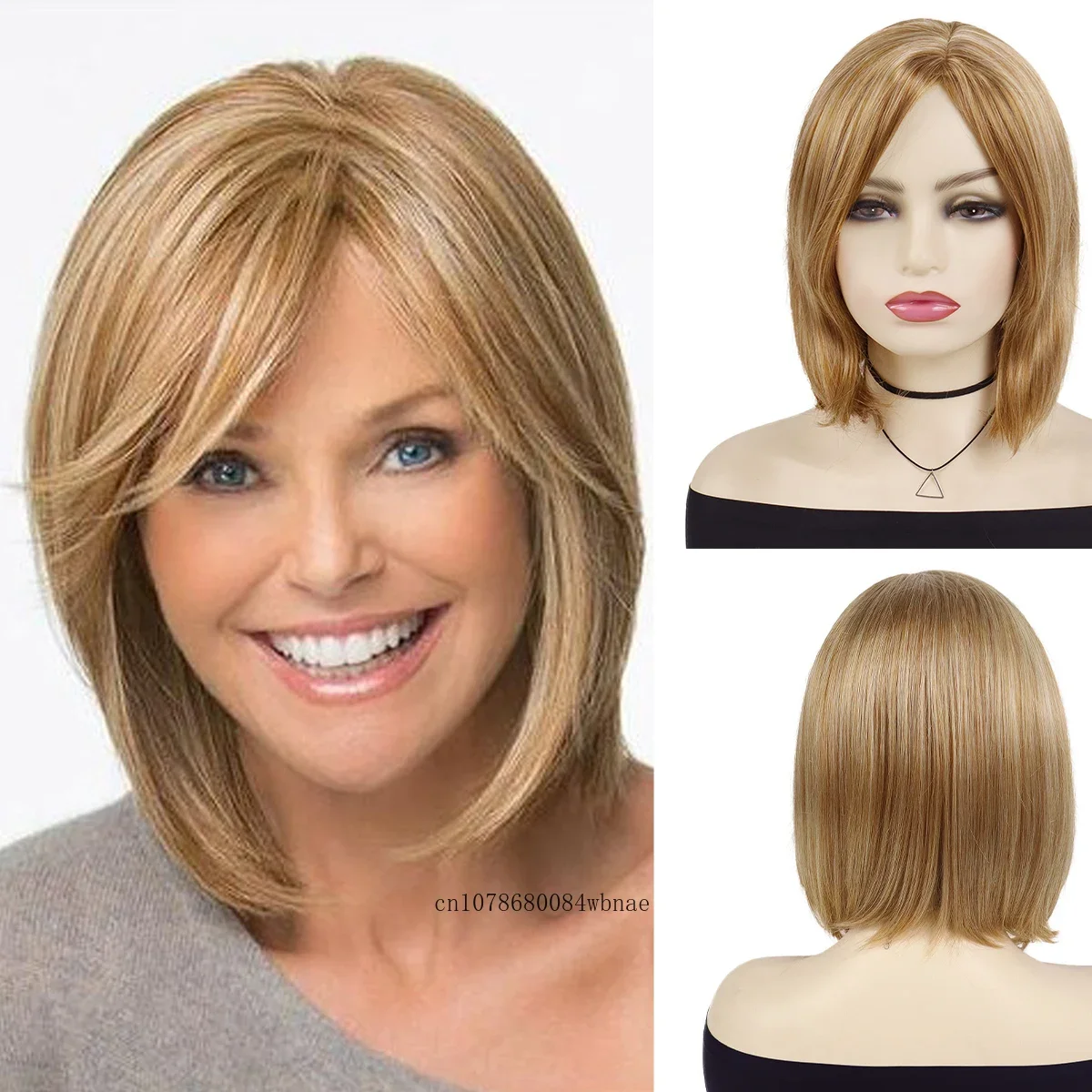 Synthetic Hair Short Bob Blonde Wig for Women Straight Silky Wigs with Bangs Daily Party Use Costume Heat Resistant Mommy Wig
Synthetic Hair Short Bob Blonde Wig for Women Straight Silky Wigs with Bangs Daily Party Use Costume Heat Resistant Mommy Wig