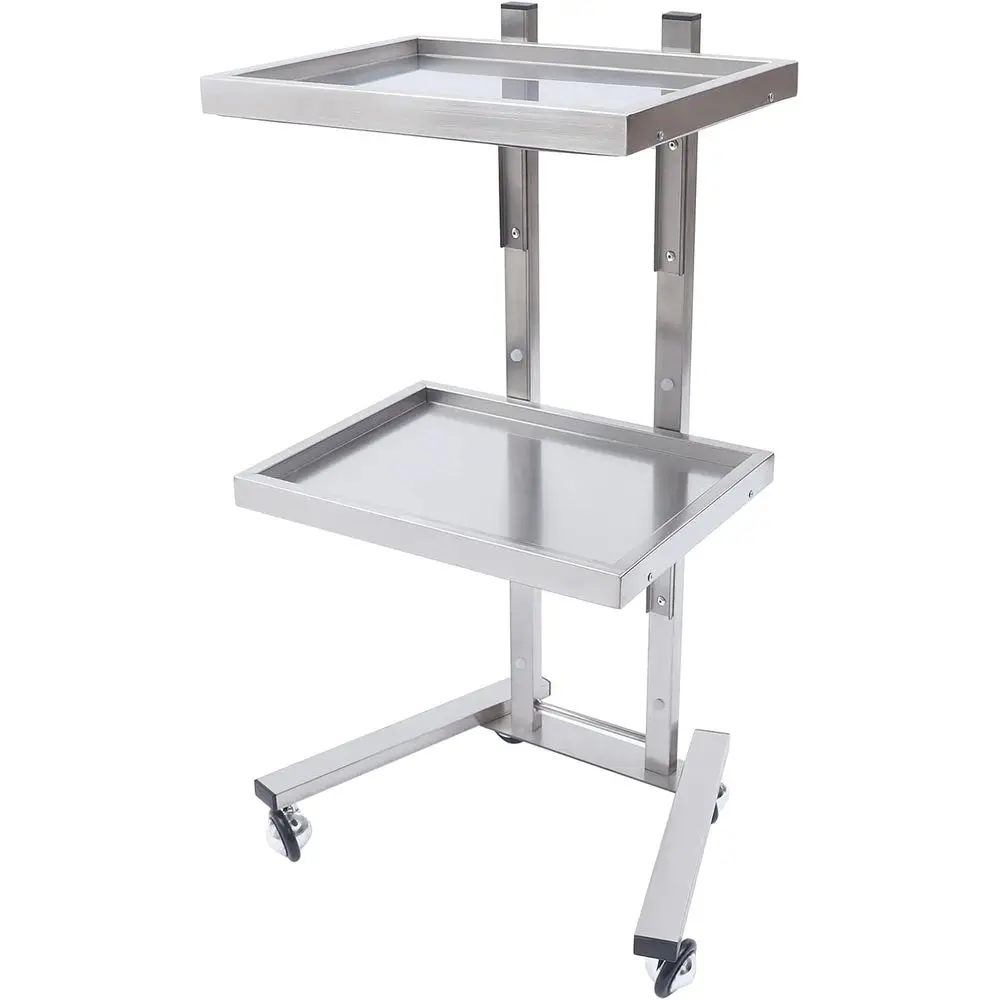2 Tier Stainless Steel Rolling Cart with 33.86 Shelves, 1.18 Tray Height for Kitchen Storage and Mobility
2 Tier Stainless Steel Rolling Cart with 33.86 Shelves, 1.18 Tray Height for Kitchen Storage and Mobility