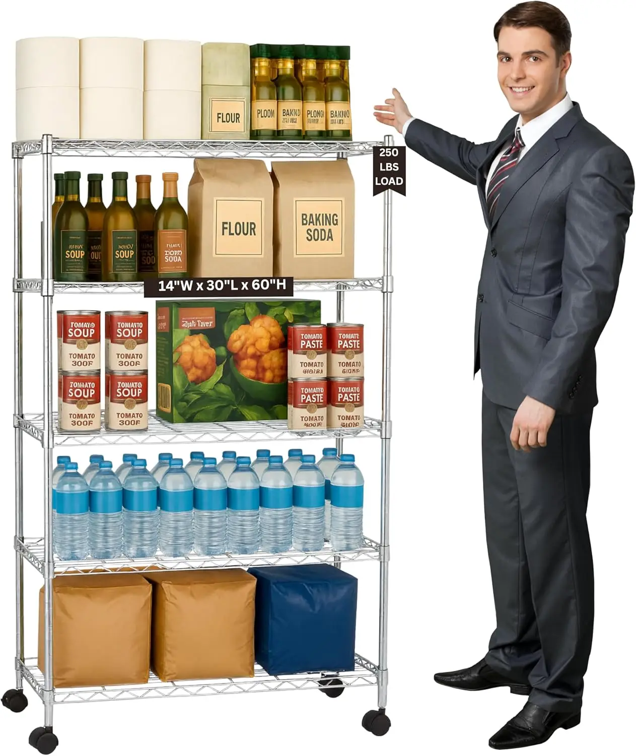 5 Tier Heavy Duty Wire Shelving Unit Storage Rack for Products Plant Pantry, Garage, Laundry Racks Durable Shelf Organiz
5 Tier Heavy Duty Wire Shelving Unit Storage Rack for Products Plant Pantry, Garage, Laundry Racks Durable Shelf Organiz