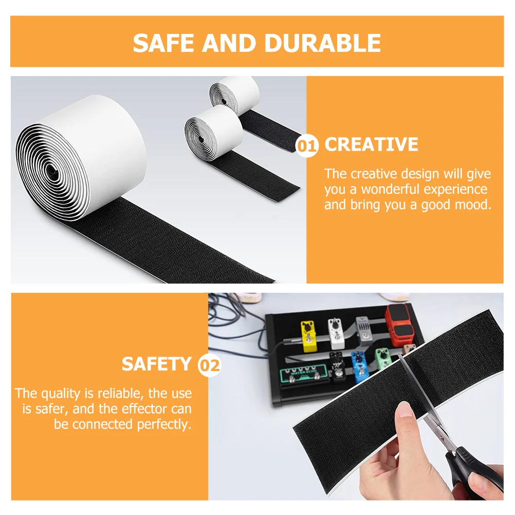 2 Rolls Tape Guitar Pedal Stickers Mounting Board Tapes Black Hook and Loop Strip
2 Rolls Tape Guitar Pedal Stickers Mounting Board Tapes Black Hook and Loop Strip