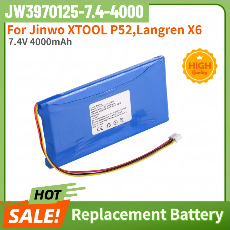JW3970125-7.4-4000 High Quality Battery For Jinwo XTOOL P52,Langren X6 Vehicle Diagnostic Scanners 7.4V 4000mAh
JW3970125-7.4-4000 High Quality Battery For Jinwo XTOOL P52,Langren X6 Vehicle Diagnostic Scanners 7.4V 4000mAh