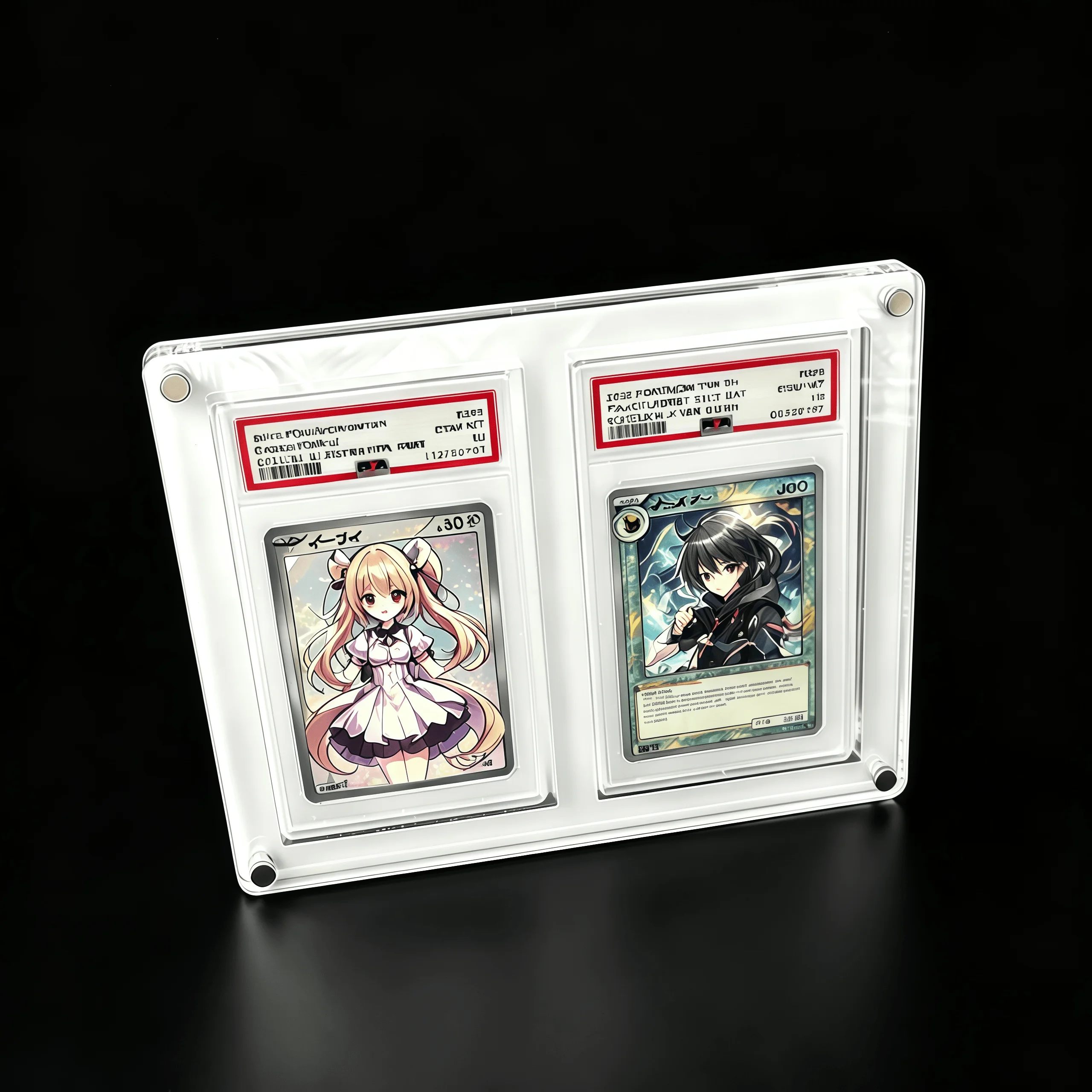 2-Slot Clear Acrylic Graded Card Display Stand White Card Holder PTCG Pokemon Yu-Gi-Oh Graded Trading Cards Crystal Clear Edges
2-Slot Clear Acrylic Graded Card Display Stand White Card Holder PTCG Pokemon Yu-Gi-Oh Graded Trading Cards Crystal Clear Edges