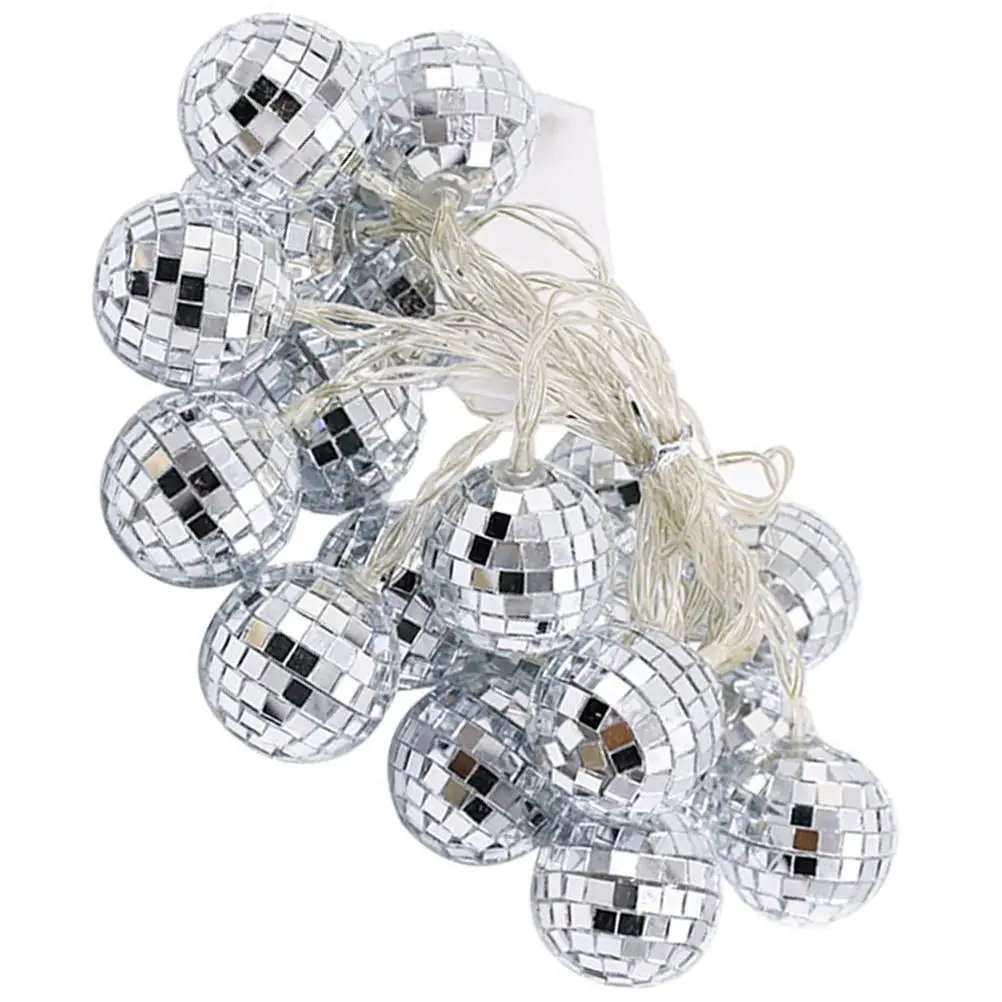 10 LED Mirror Ball String Lights Warm White 1.8m Decorative Garland for Bedroom Camping Supplies Wedding
10 LED Mirror Ball String Lights Warm White 1.8m Decorative Garland for Bedroom Camping Supplies Wedding