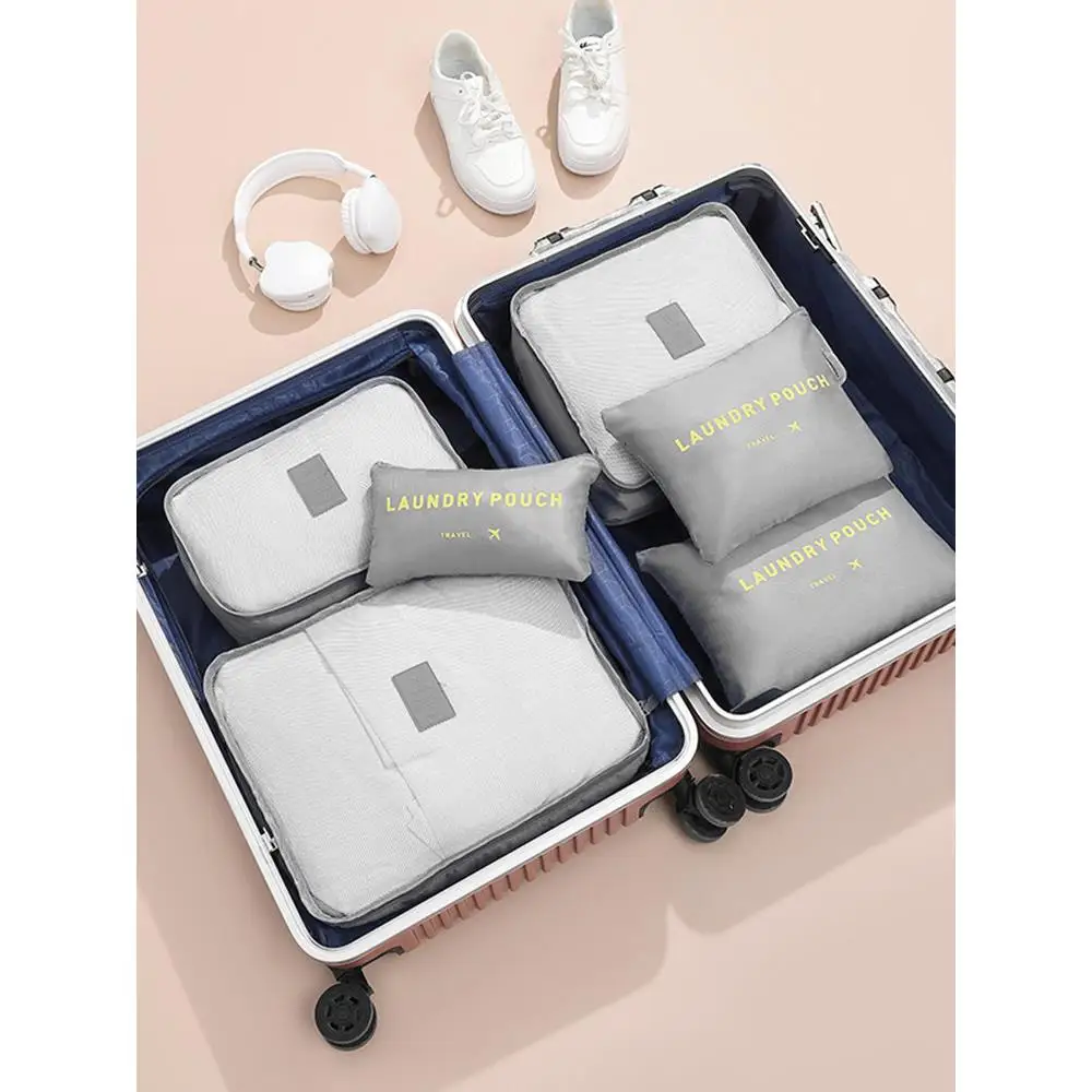 Large Multi-Functional Travel Luggage Set 6-Piece Waterproof Clothing Organizer Bag Travel Storage Solution Nylon Material
Large Multi-Functional Travel Luggage Set 6-Piece Waterproof Clothing Organizer Bag Travel Storage Solution Nylon Material