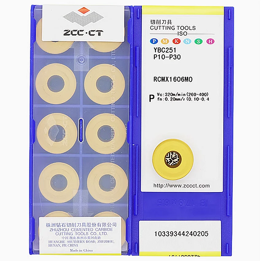 RCMX1606MO YBC251/RCMX1606MO YBC252/RCMX1606MO YBC351/RCMX1606MO YBD151 YBM253 ZCC.CT CNC carbide milling inserts 10pcs/box
RCMX1606MO YBC251/RCMX1606MO YBC252/RCMX1606MO YBC351/RCMX1606MO YBD151 YBM253 ZCC.CT CNC carbide milling inserts 10pcs/box