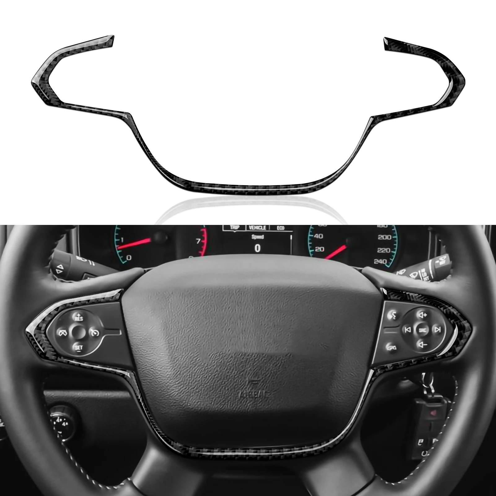 Наклейка на руль салона автомобиля, отделка из углеродного волокна для Chevrolet Колорадо, GMC, Каньон 2015-2022, аксессуары
Наклейка на руль салона автомобиля, отделка из углеродного волокна для Chevrolet Колорадо, GMC, Каньон 2015-2022, аксессуары