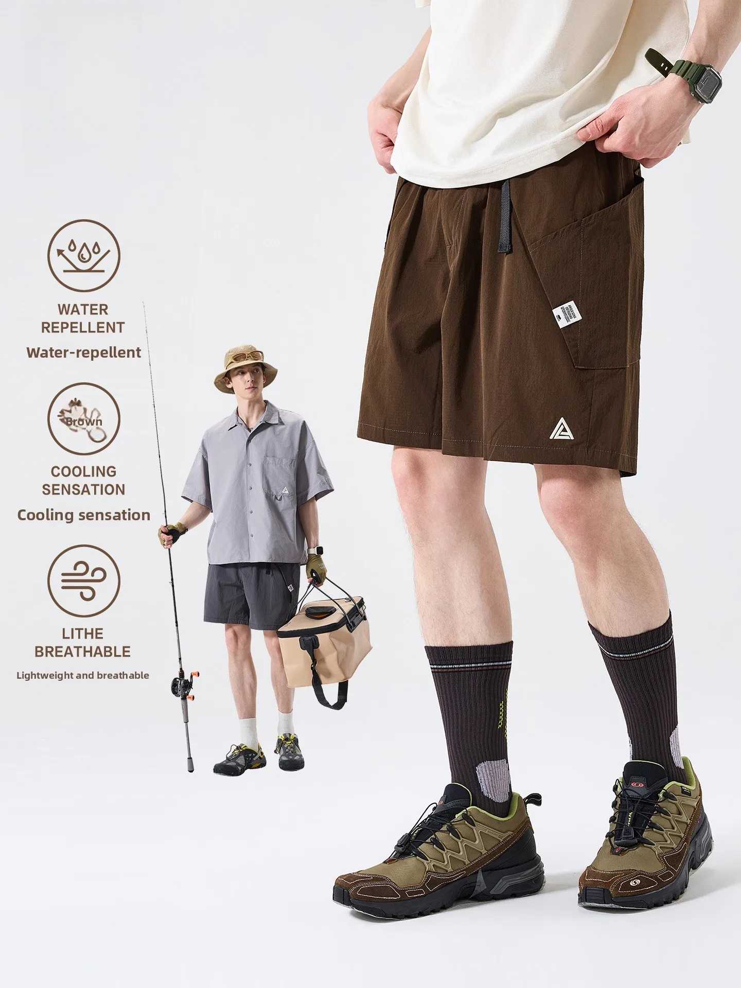 LAZY DAY Outdoor Water-Resistant Lightweight Breathable Men's 5-Panel Shorts Summer Lightweight Cool Sport Casual Shorts
LAZY DAY Outdoor Water-Resistant Lightweight Breathable Men's 5-Panel Shorts Summer Lightweight Cool Sport Casual Shorts