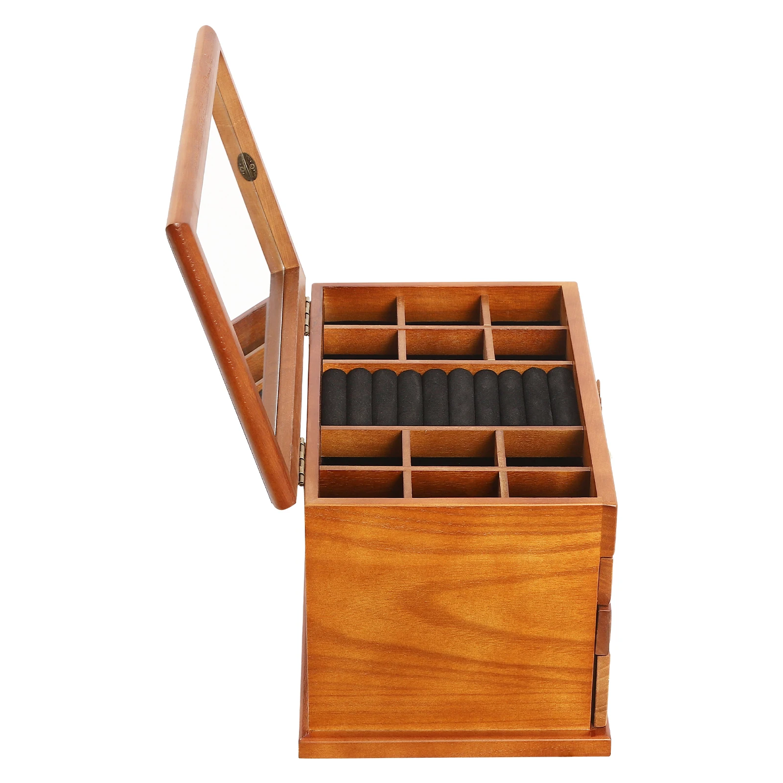 4 Tiers Jewelry Box, Wooden for Bedroom, Living Room, Dressing Room To Store Rings, Earrings, Necklaces 12.2*7.6*7.8"
4 Tiers Jewelry Box, Wooden for Bedroom, Living Room, Dressing Room To Store Rings, Earrings, Necklaces 12.2*7.6*7.8"