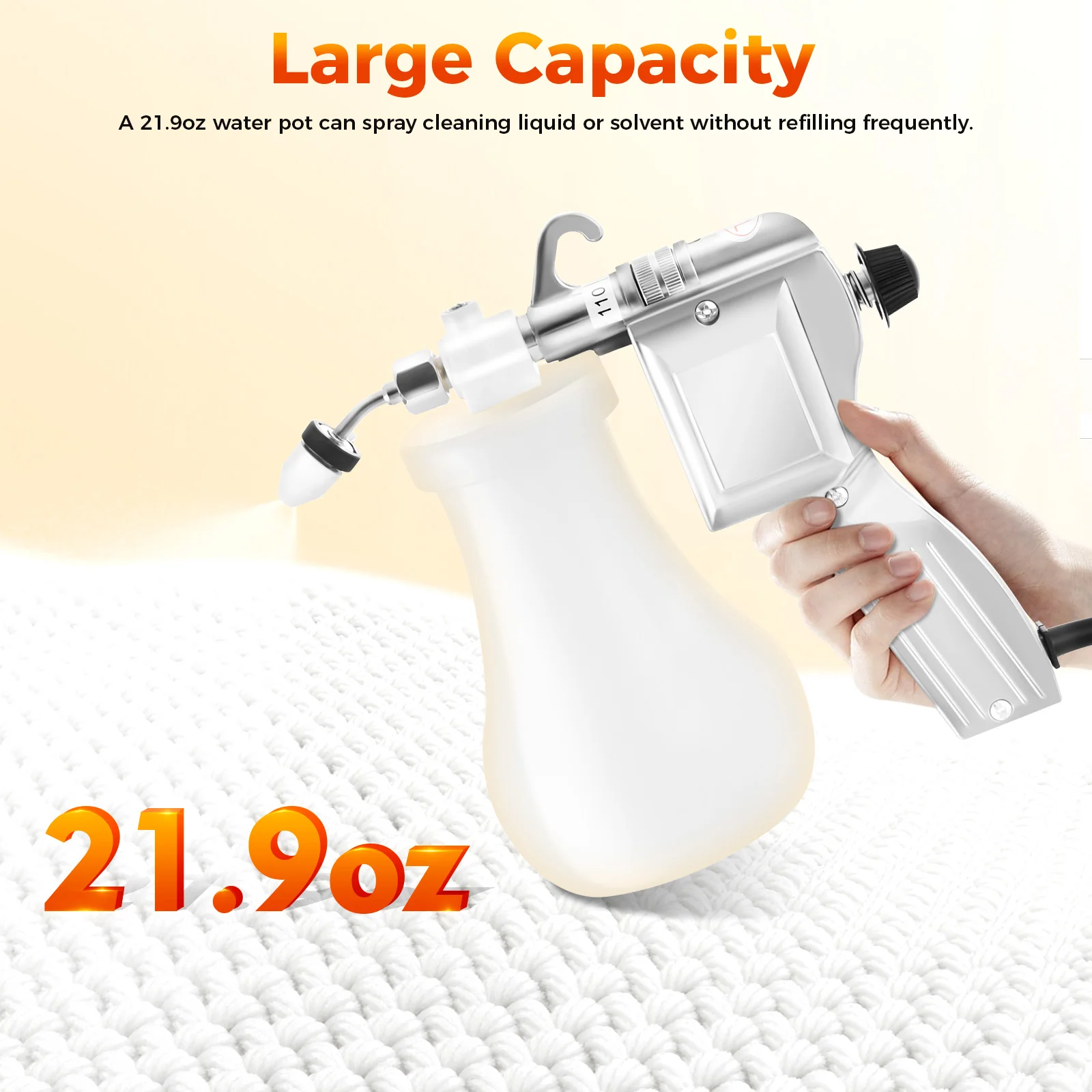 Spot Cleaning Gun for Textile Fabric, 110V High Pressure Stain Remover, 0.65L Stainless Steel Portable Decontamination Tool
Spot Cleaning Gun for Textile Fabric, 110V High Pressure Stain Remover, 0.65L Stainless Steel Portable Decontamination Tool