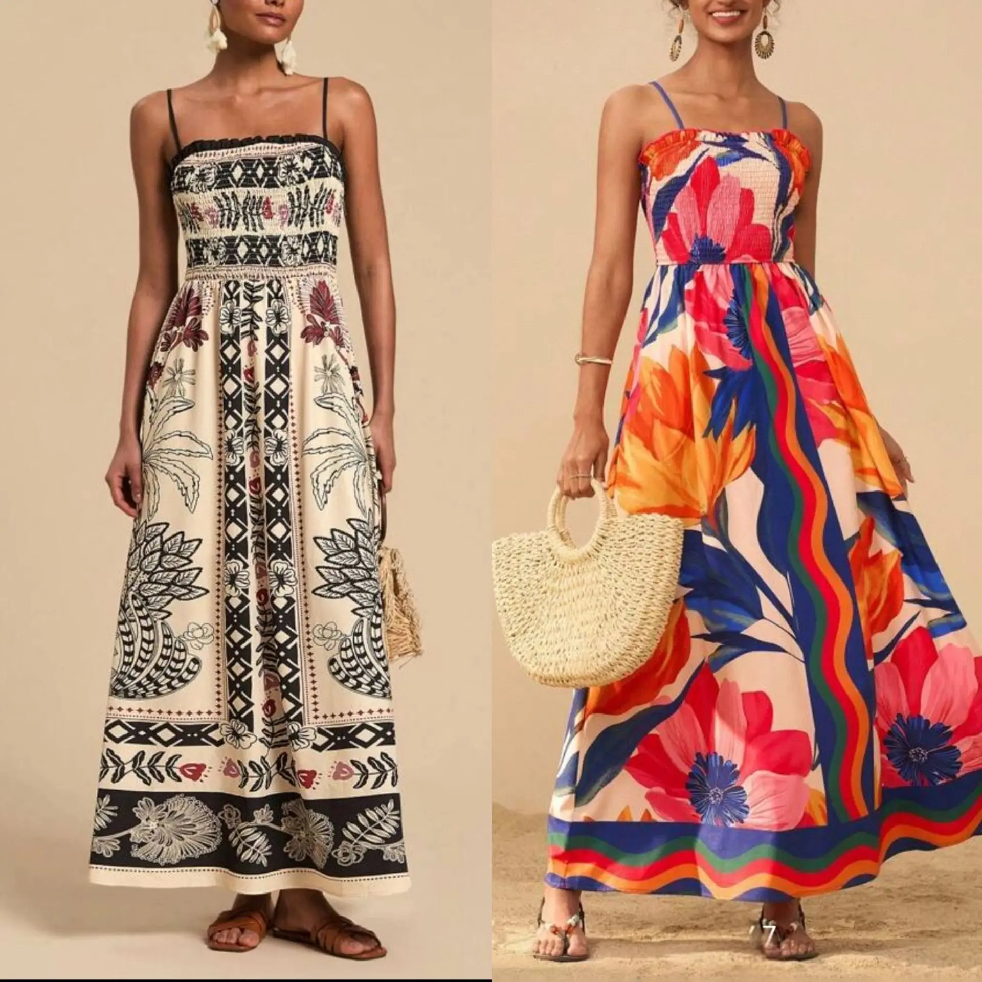 Women's Clothing Flower Ethnic Style Printed Elegant Temperament, Gathered Waist Slimming Sleeveless Dress A-line Beach Dresses
Women's Clothing Flower Ethnic Style Printed Elegant Temperament, Gathered Waist Slimming Sleeveless Dress A-line Beach Dresses
