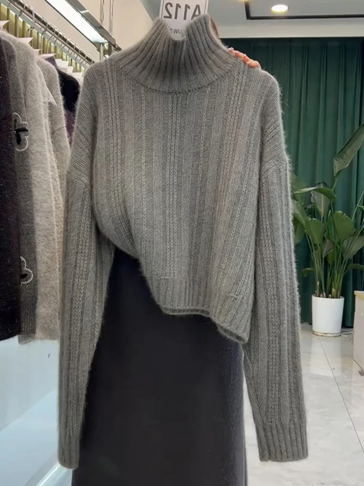 Korean Sle High Ne Thiened Knitted Sweater Faionable Outerwear for plus Size Women Winter Commute ential
Korean Sle High Ne Thiened Knitted Sweater Faionable Outerwear for plus Size Women Winter Commute ential