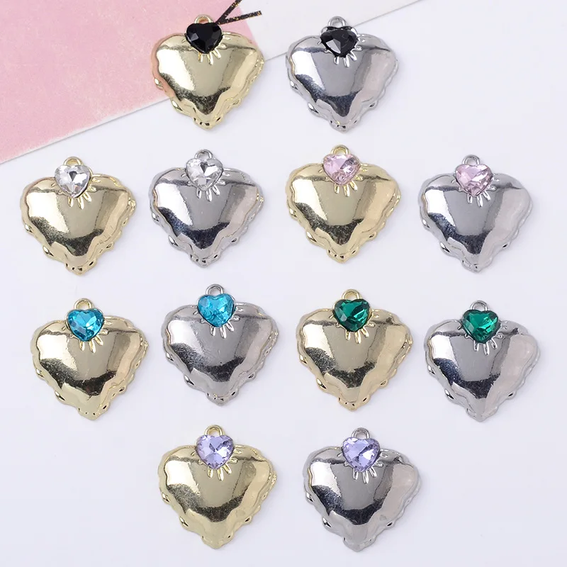 100Pc set sweet cool girl DIY handmade earrings necklace love pendant high-grade textured heart-shaped alloy DIY 
100Pc set sweet cool girl DIY handmade earrings necklace love pendant high-grade textured heart-shaped alloy DIY