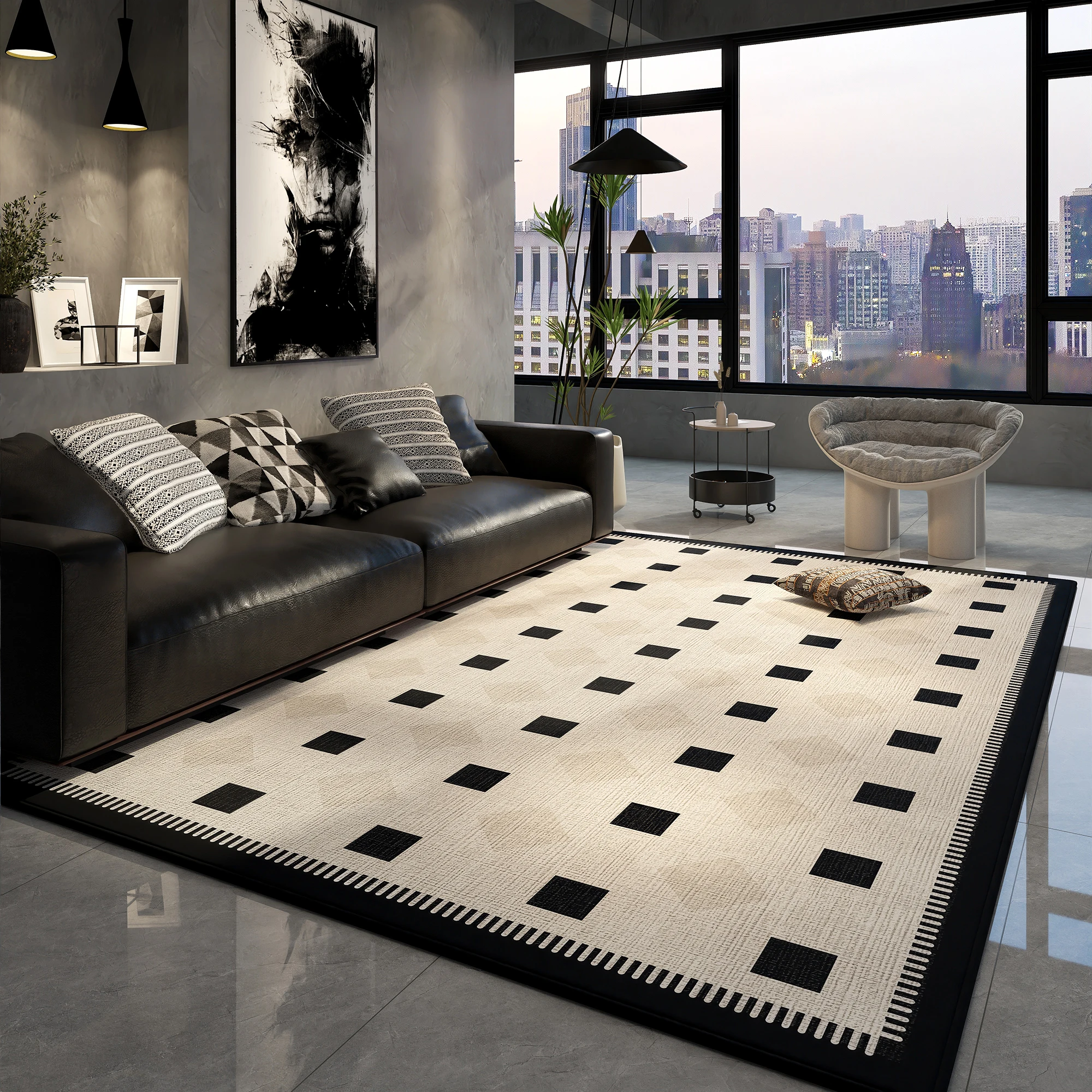 Carpet living room light luxury home sofa floor mat bedroom leave in washable coffee table blanket
Carpet living room light luxury home sofa floor mat bedroom leave in washable coffee table blanket