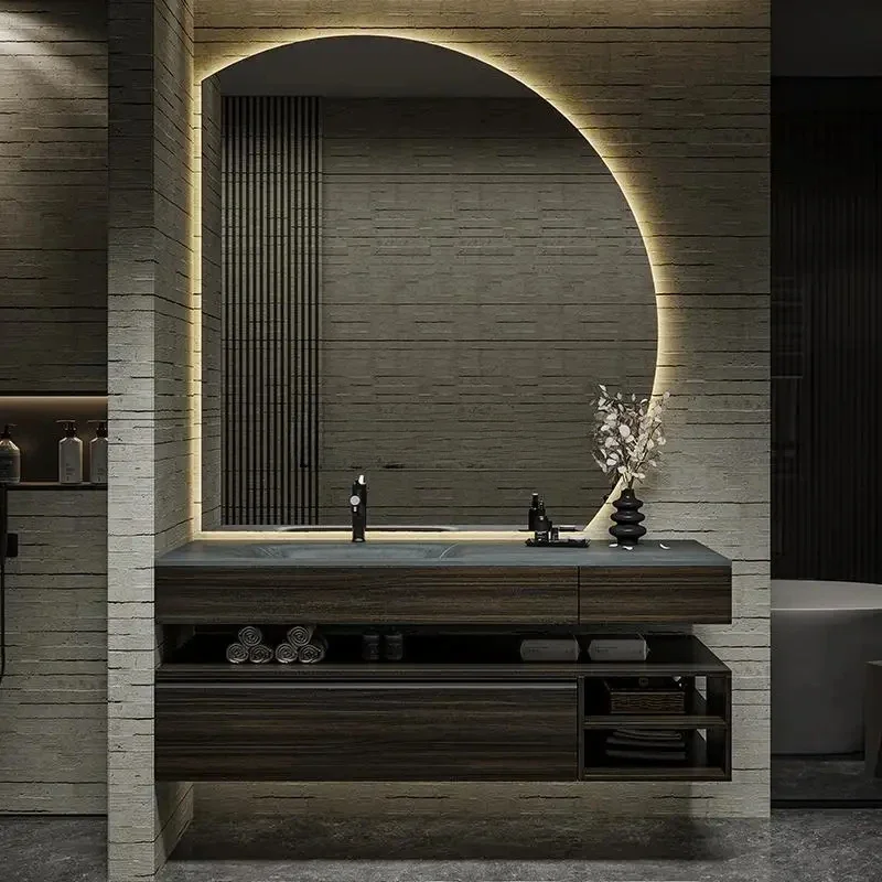 New bathroom cabinet combination bathroom washstand rock slab hot bending integrated basin washbasin
New bathroom cabinet combination bathroom washstand rock slab hot bending integrated basin washbasin