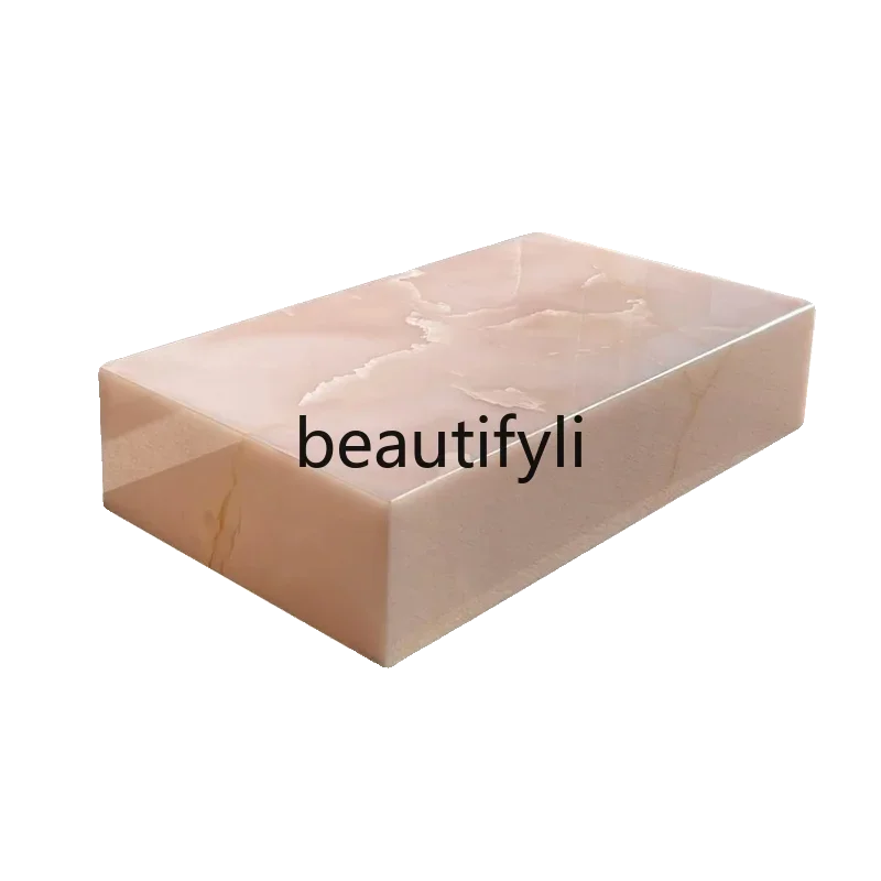 Y26 Italian minimalist natural powder jade sapphire marble coffee table villa living room combination
Y26 Italian minimalist natural powder jade sapphire marble coffee table villa living room combination