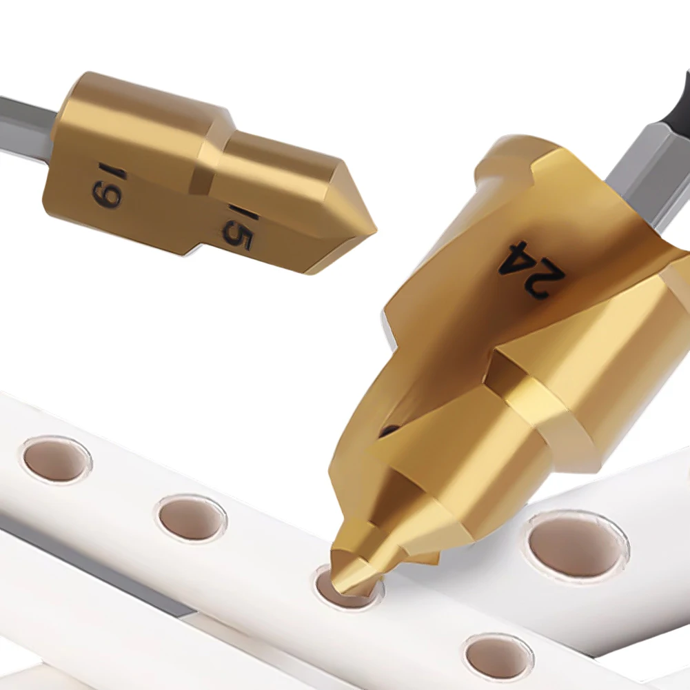 Подъемное ступенчатое сверло PPR с титановым покрытием, замена подъемной ступенчатой дрели, полный открытый процесс для водопроводных труб PPR
Подъемное ступенчатое сверло PPR с титановым покрытием, замена подъемной ступенчатой дрели, полный открытый процесс для водопроводных труб PPR