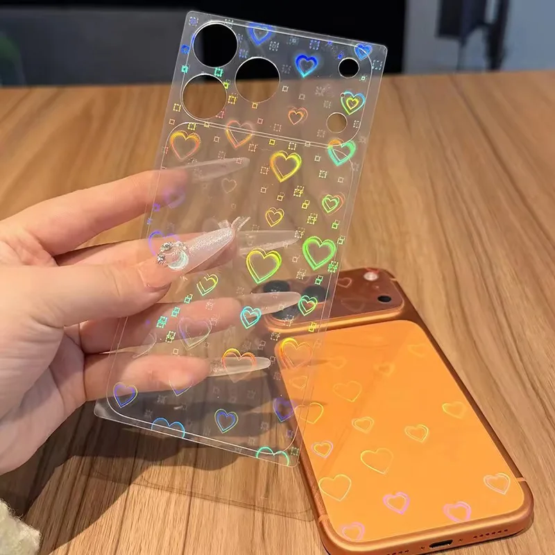 Transparent Sparkling Starry Sky Laser Film Sticker Cover For iPhone 17 Pro 17 Pro Max Soft Laser Love Heart Lens Film Protector
Transparent Sparkling Starry Sky Laser Film Sticker Cover For iPhone 17 Pro 17 Pro Max Soft Laser Love Heart Lens Film Protector