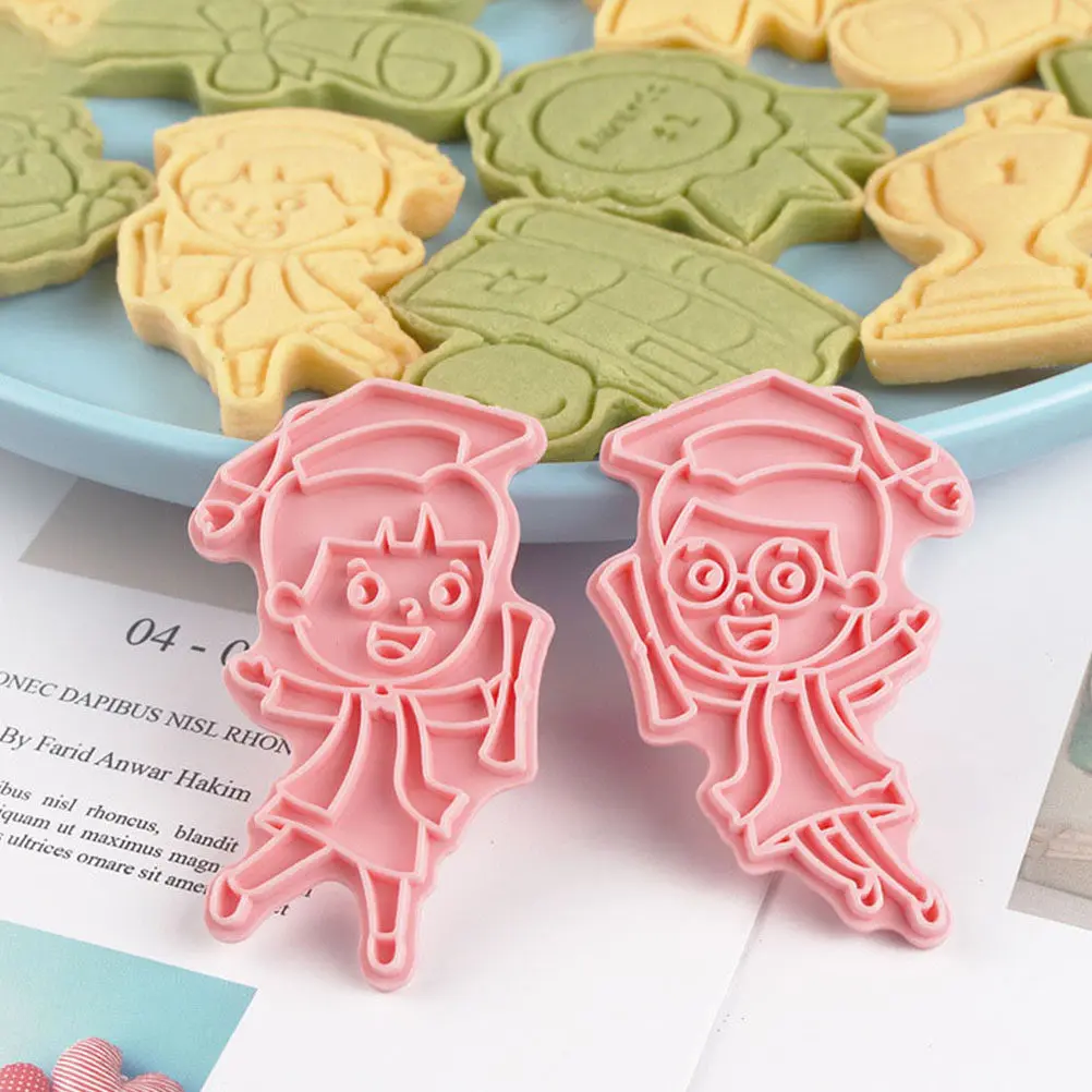 8Pcs Graduation Cookie Cutter Set Sturdy Plastic Dessert Molds for Fondant Chocolate Sugar Cookies DIY Baking Graduation Party
8Pcs Graduation Cookie Cutter Set Sturdy Plastic Dessert Molds for Fondant Chocolate Sugar Cookies DIY Baking Graduation Party