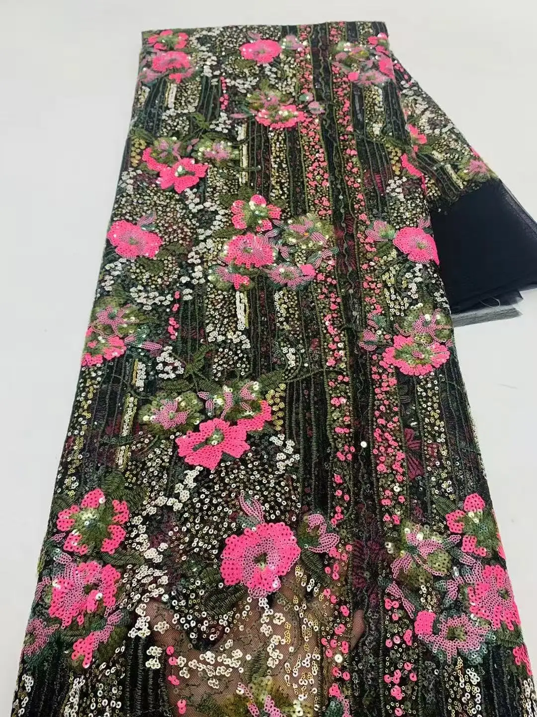 African Sequins Lace Fabric 2025 High Quality Eembroidery French Nigerian Mesh Lace Fabrics For Wedding Dress Sewing
African Sequins Lace Fabric 2025 High Quality Eembroidery French Nigerian Mesh Lace Fabrics For Wedding Dress Sewing