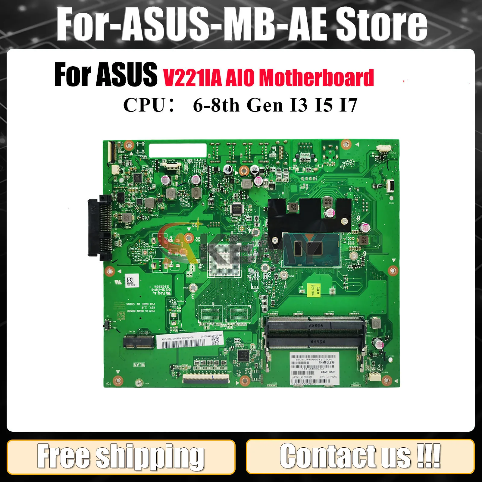 Материнская плата V221IA для ASUS Vivo AiO V221IA V221I V221IC V221ID с процессором I3 I5 I7, 100% тестирование, ОК, быстрая доставка, stk
Материнская плата V221IA для ASUS Vivo AiO V221IA V221I V221IC V221ID с процессором I3 I5 I7, 100% тестирование, ОК, быстрая доставка, stk